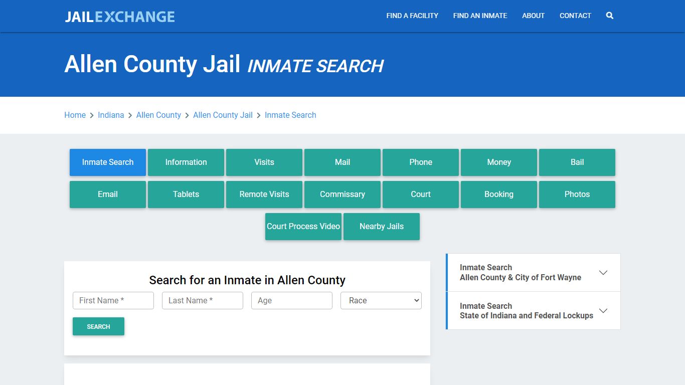 Allen County Jail, IN Inmate Search: Roster & Mugshots - Jail Exchange